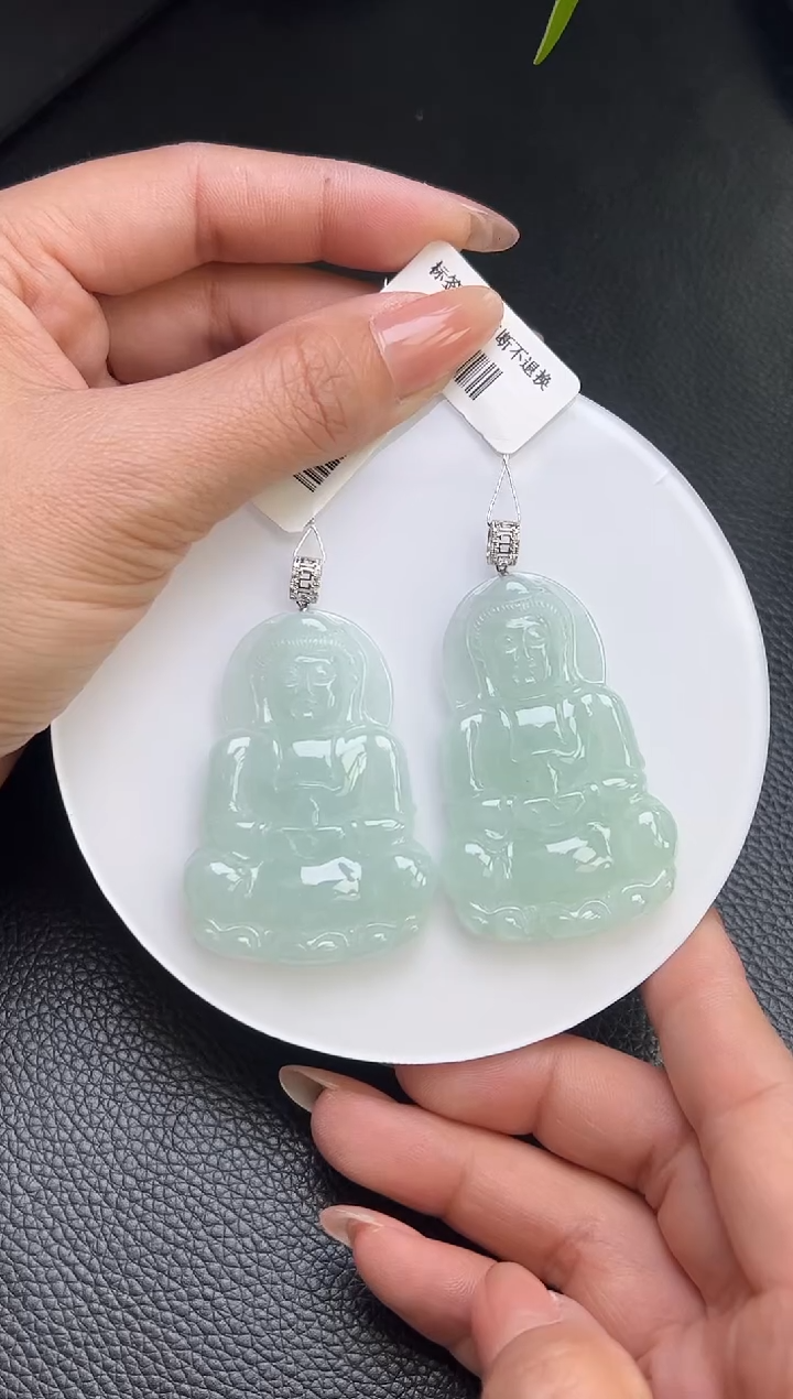 【闪购商品】翡翠颈饰18K金镶嵌YM795-10 观音多样性发一