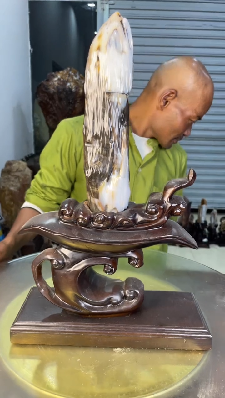 未镶嵌摆件硅化玉61