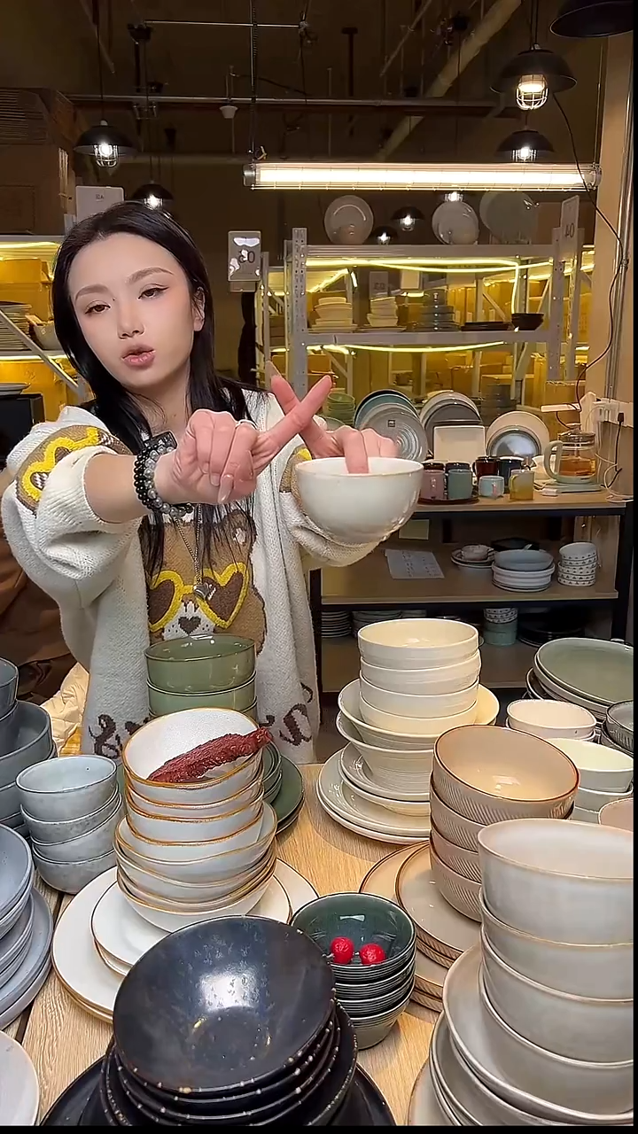 瓷24外贸尾货窑变釉下彩默外微瑕