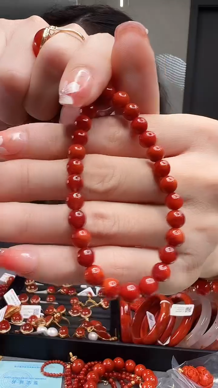 【闪购商品】南红玛瑙圆珠手串未镶嵌6mm