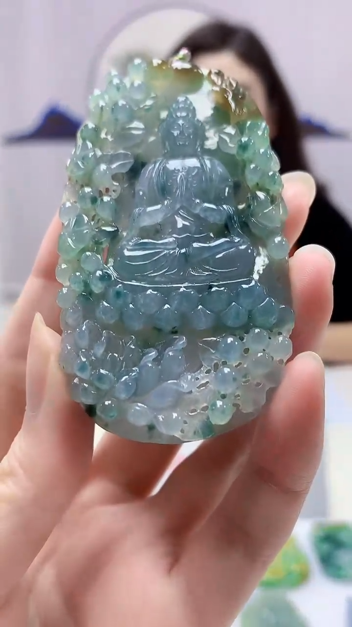 【闪购商品】定制翡翠未镶嵌4829zm-毛货挂件93人物