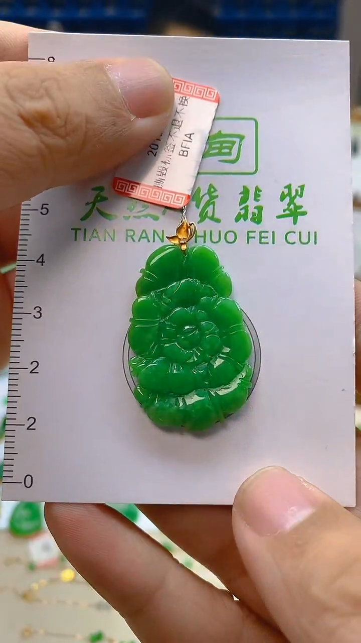 颈饰18K金镶嵌翡翠新号开播 全场乱卖