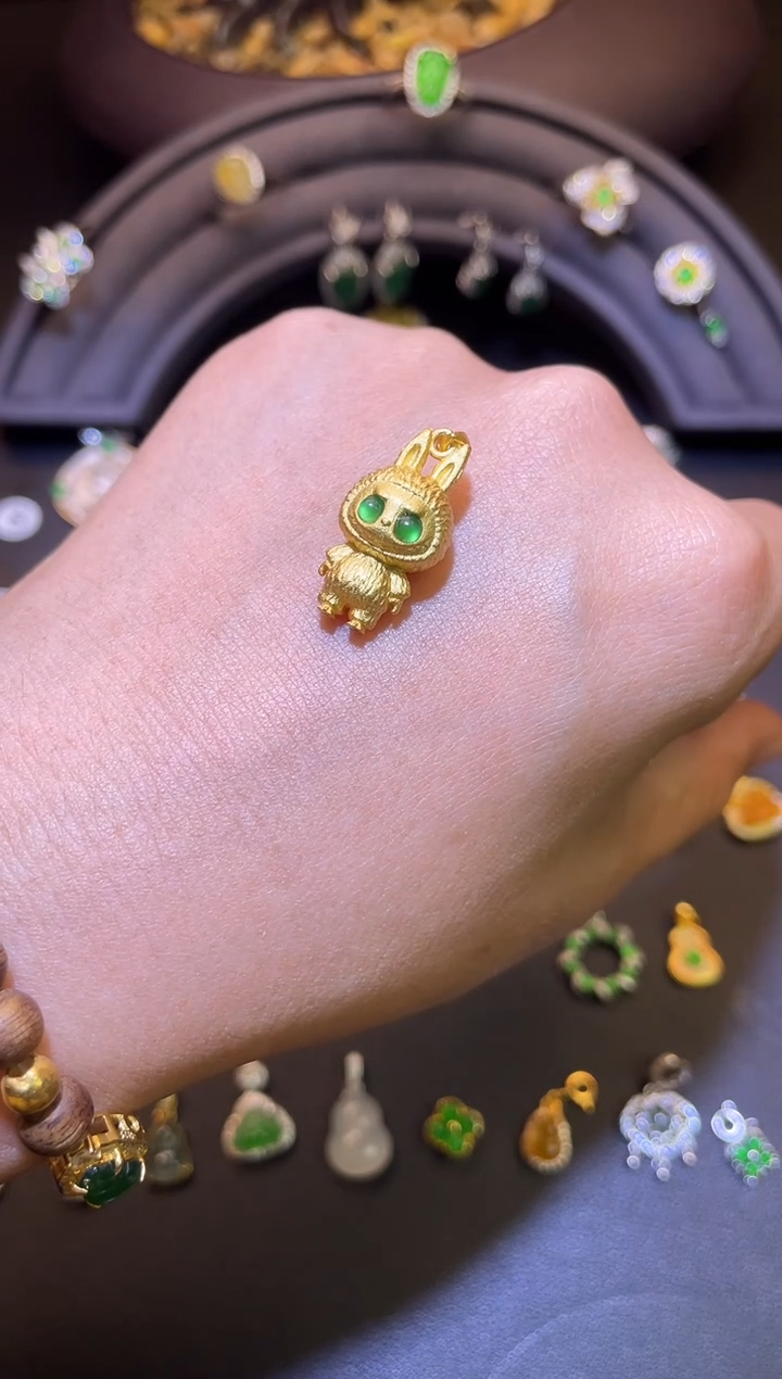 吊坠(不含链)银S925镶嵌翡翠1