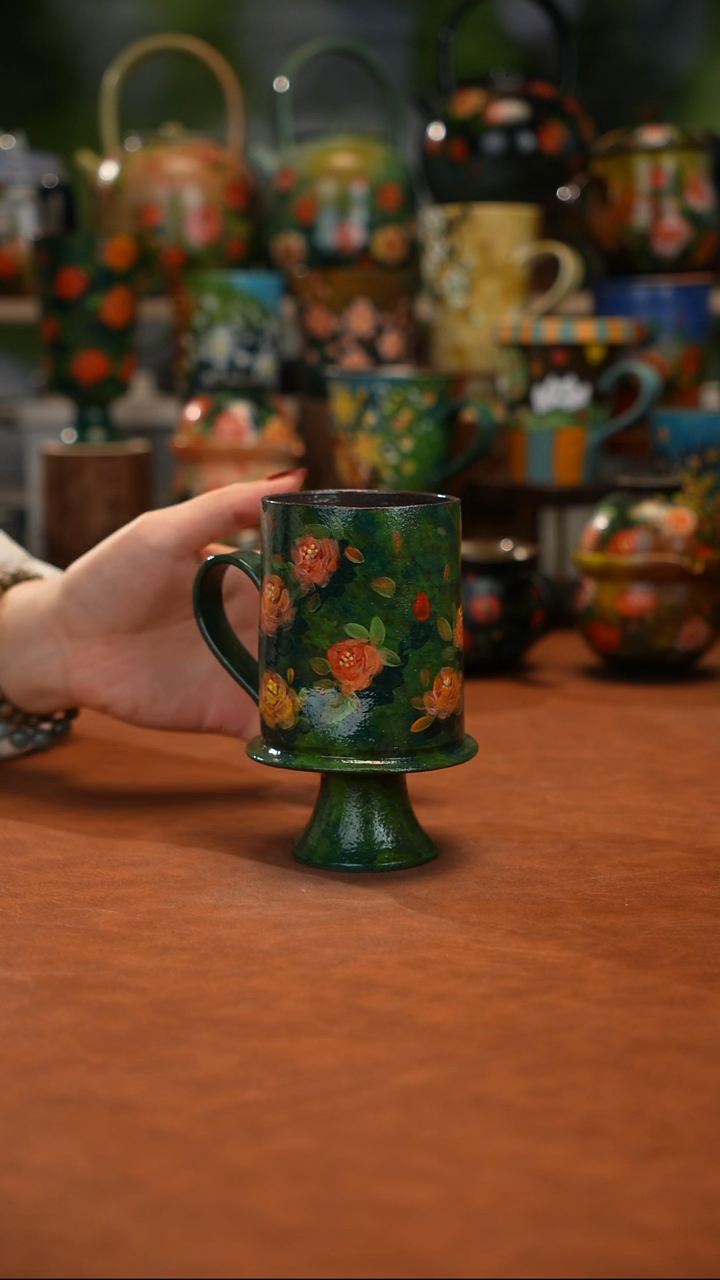 紫砂油画手绘釉下彩