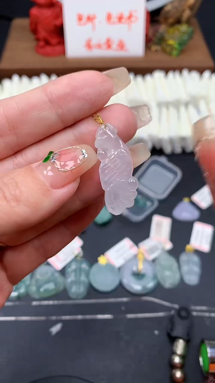 【闪购商品】翡翠吊坠(不含链)18K金镶嵌MS155490