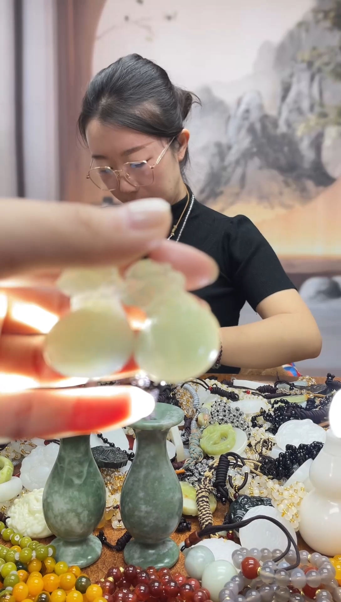 未镶嵌岫玉吊坠多样性发货拍一发一