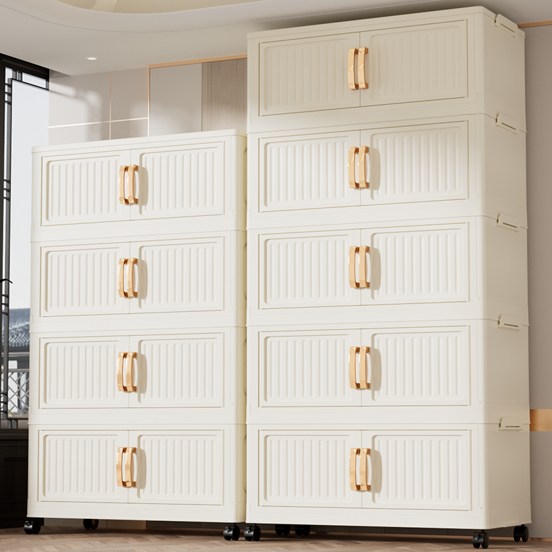 YS（60cm面长拍四层发五层）开门式客厅玩具整理柜家用多层衣服储物