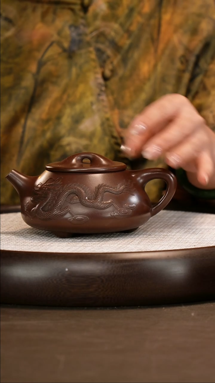 茶壶紫砂【鲍宜明】紫泥 景舟石瓢  420cc