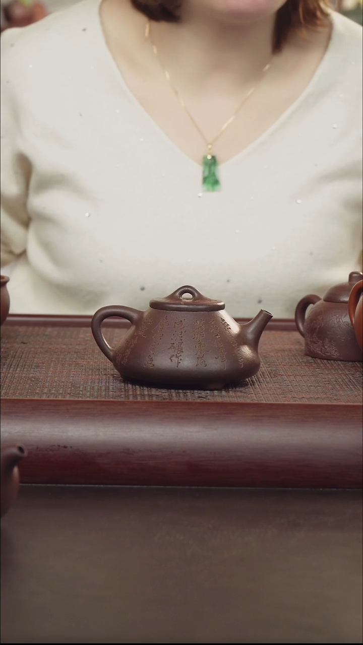茶壶紫砂汪*长李细文全手红皮龙子冶石瓢