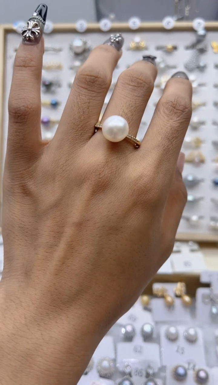 【闪购商品】淡水珍珠戒指合金68