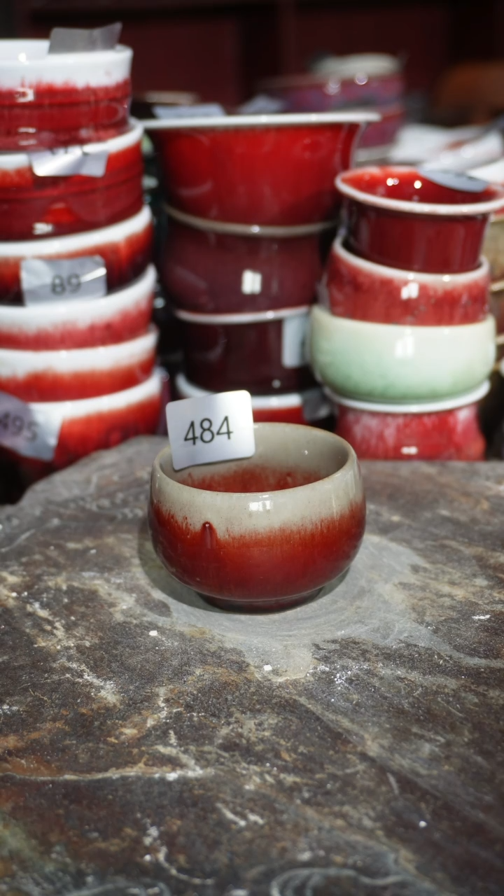 摆件陶精品窑变钧瓷茶器