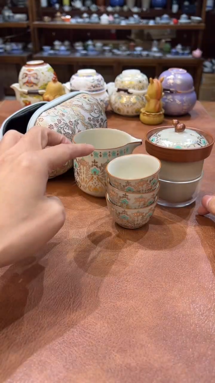 真的很便宜会开片的旅行茶具