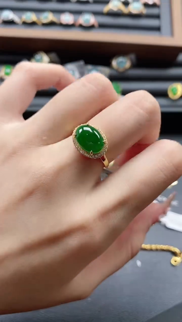 【闪购商品】翡翠戒指银S925镶嵌51151