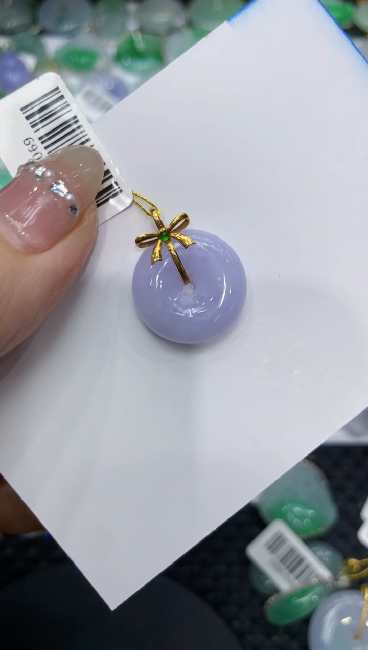 【闪购商品】翡翠颈饰18K金镶嵌222222222