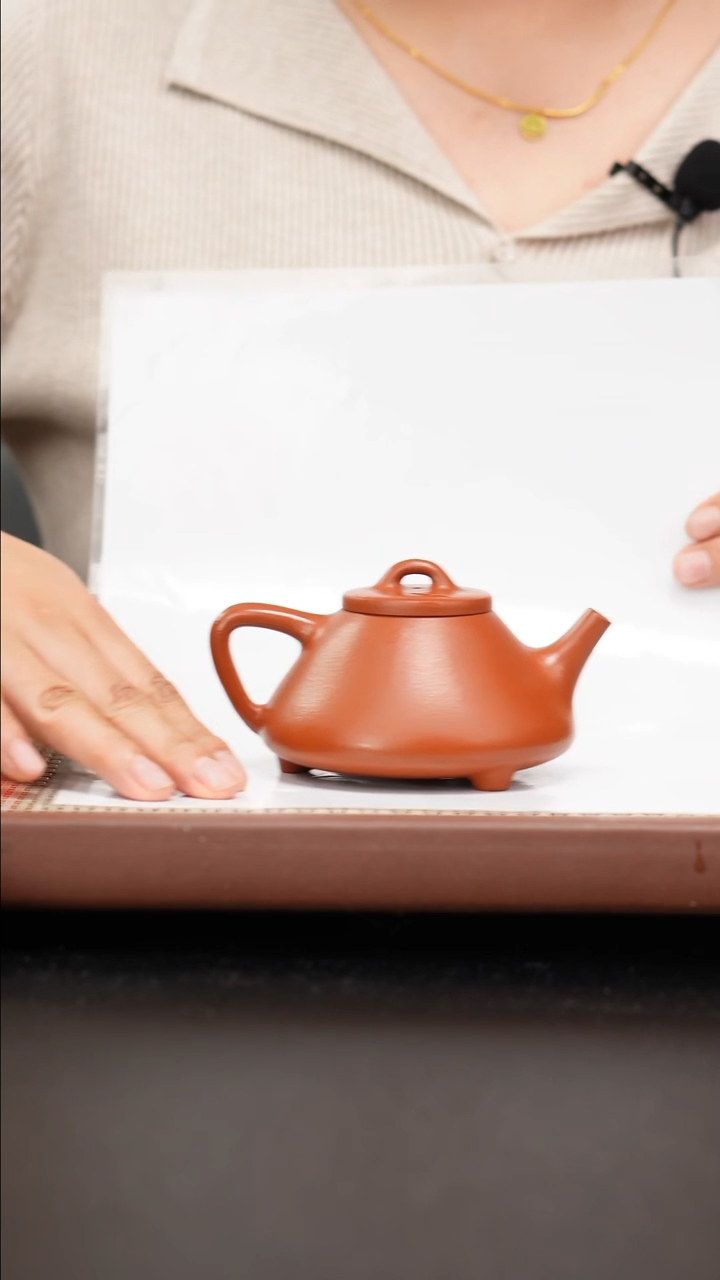 【闪购商品】紫砂茶壶黄龙山朱泥子冶石瓢180cc