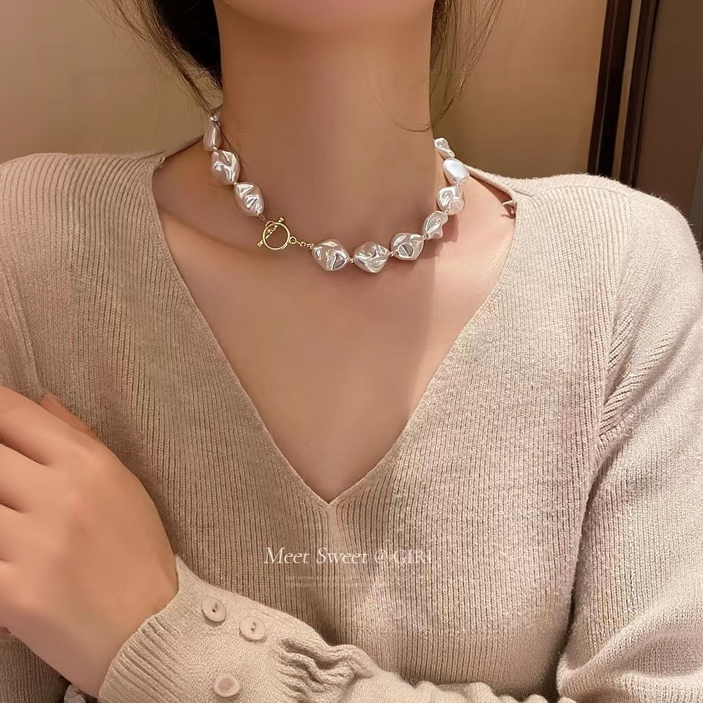 非金属亚克力项链 【大萍子家】异形不规则高级设计感颈链锁骨链