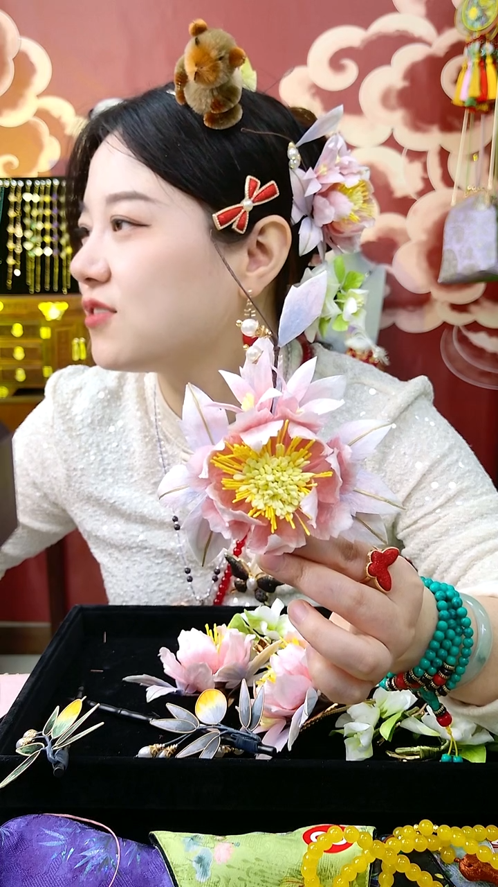 非遗绒花边夹拉拉