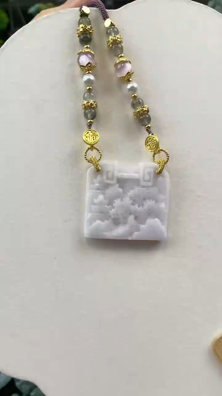 【闪购商品】翡翠颈饰未镶嵌1006(赠链)部分宝贝微瑕主播介绍为准