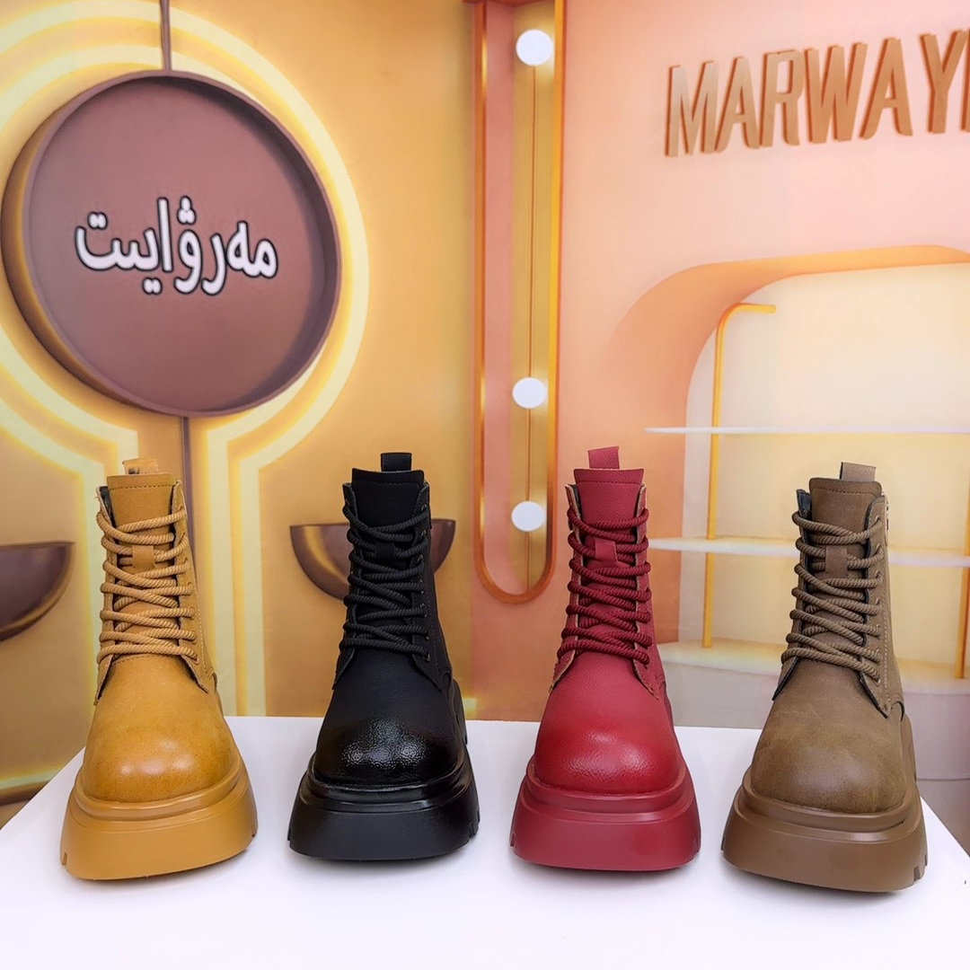 GG-新款马丁靴2025时尚爆款加绒厚底休闲圆头系带