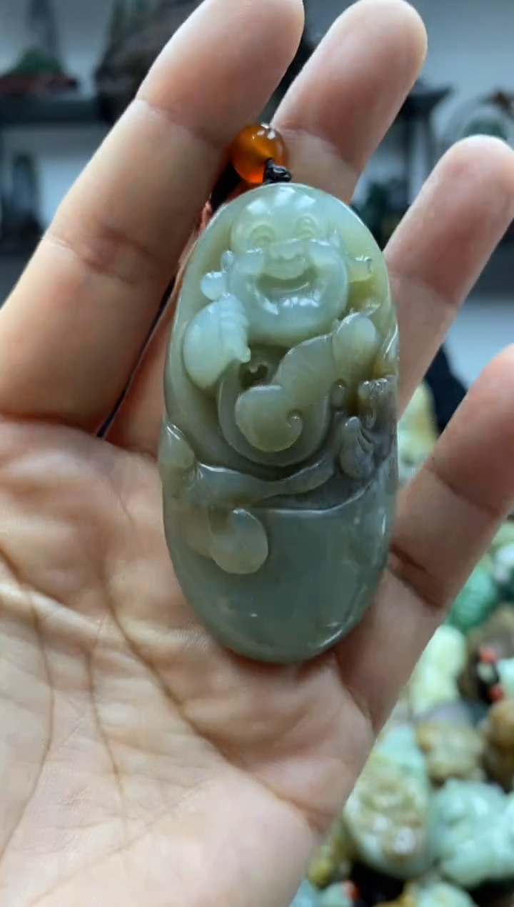 和田玉未镶嵌把件1