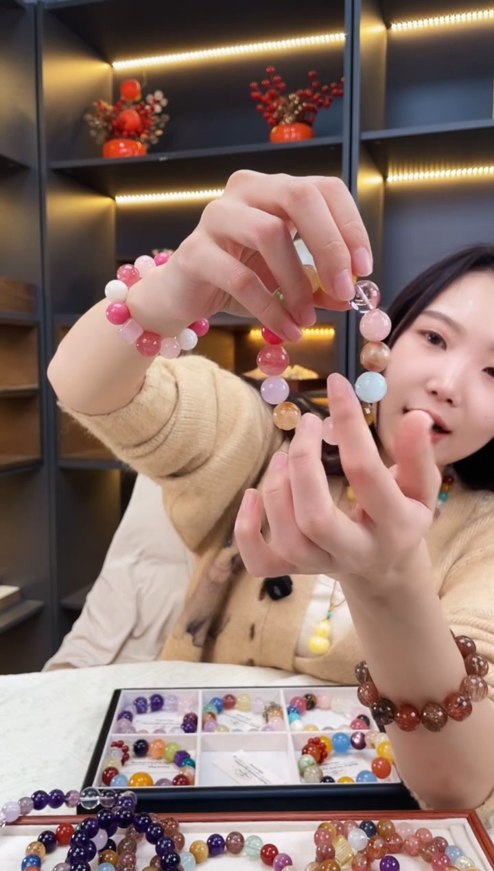 未镶嵌手链水晶蜜蜡多宝手串