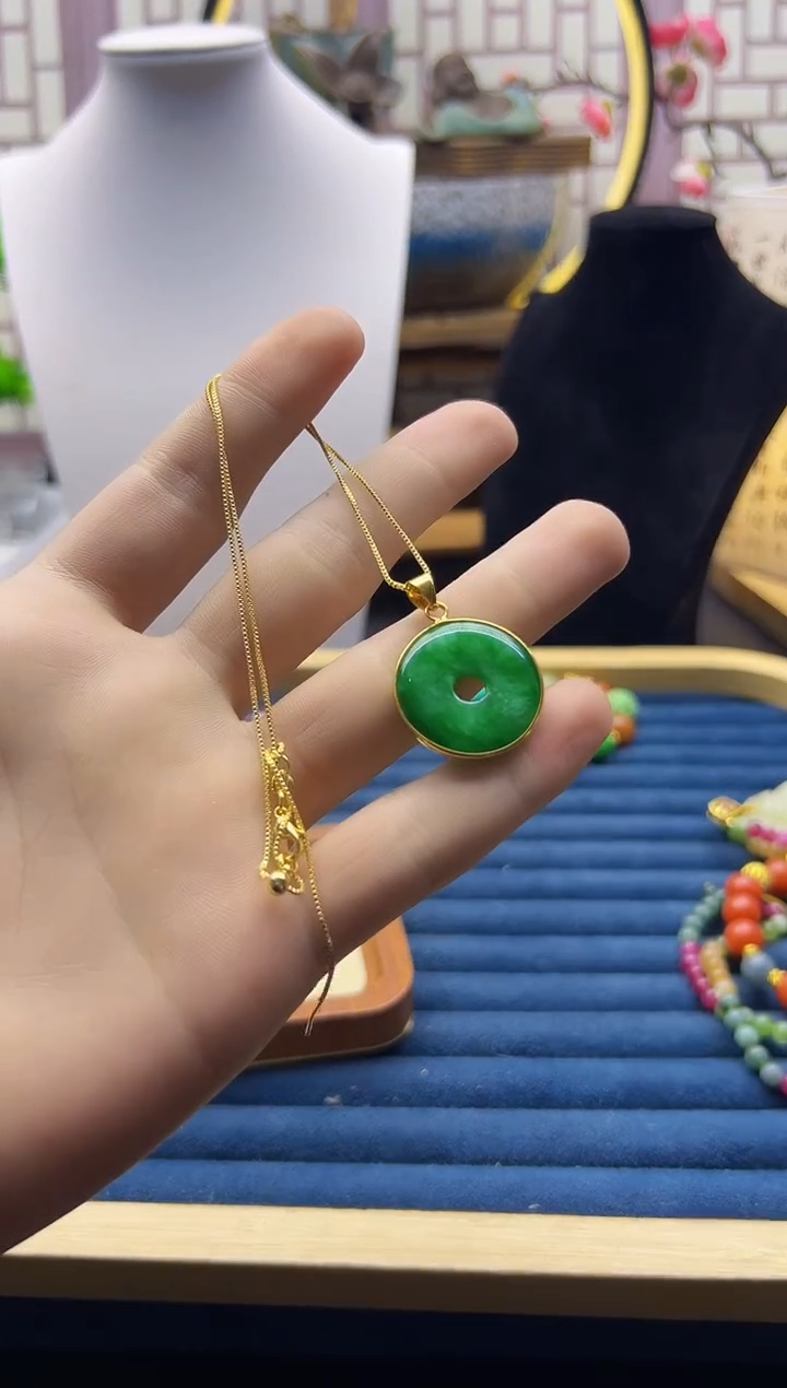 【闪购商品】翡翠耳饰14K金镶嵌D30