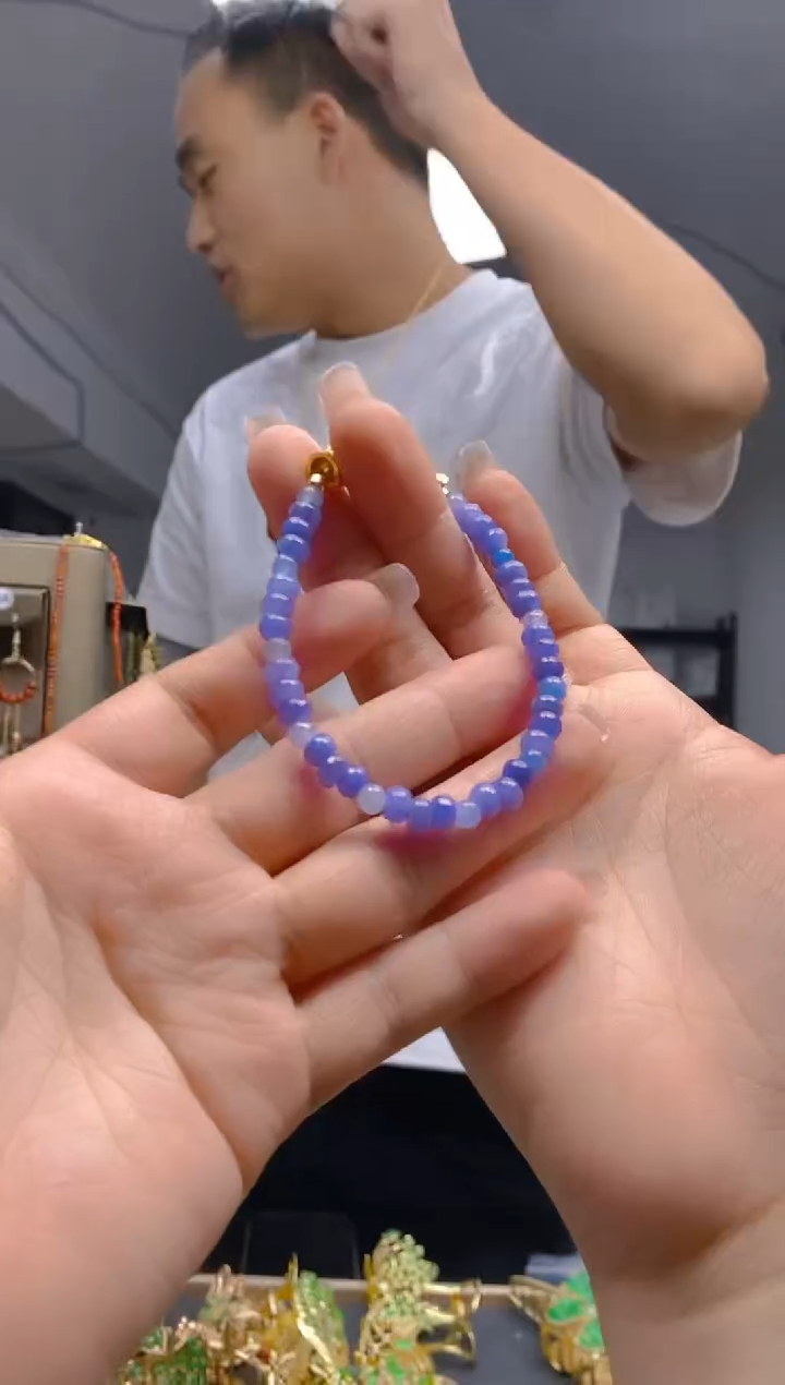 【闪购商品】翡翠耳饰合金50翡翠手链