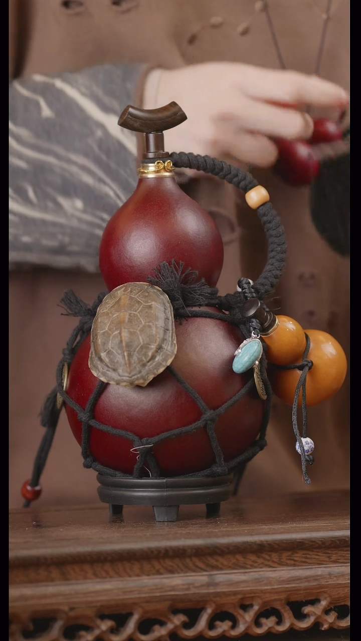 【闪购商品】49号精品天然大漆工艺防渗内胆酒葫芦~