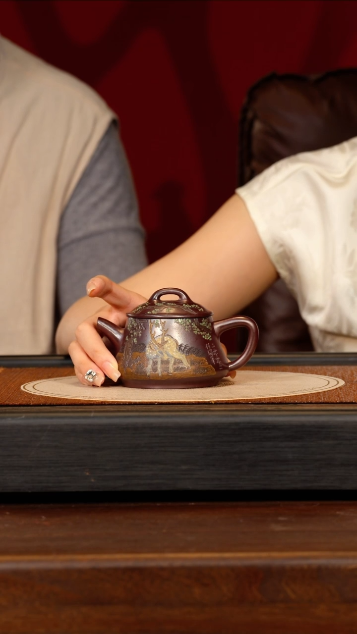 茶壶紫砂宜兴紫砂YJB 金龙血 韵瓢
