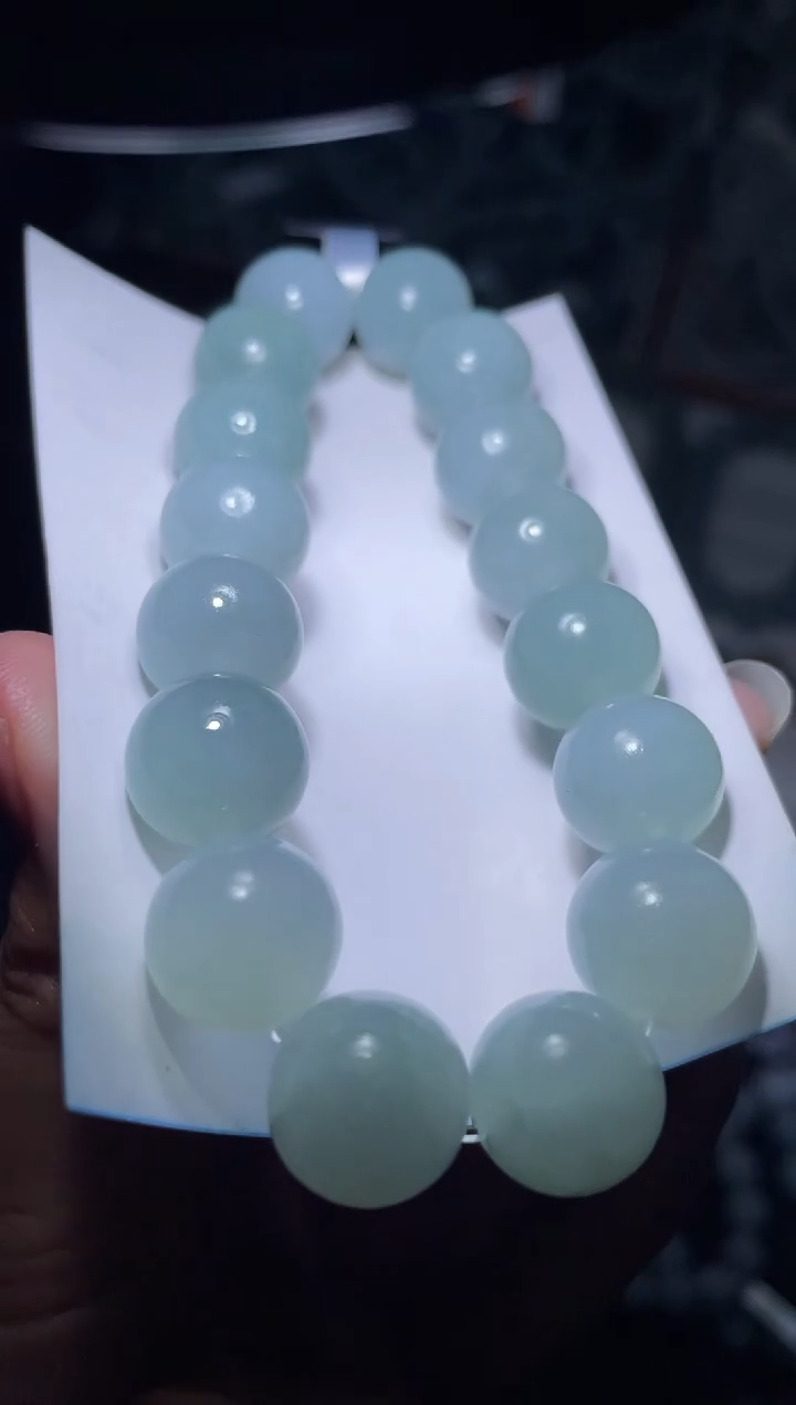未镶嵌定制翡翠天然缅甸翡翠手串24