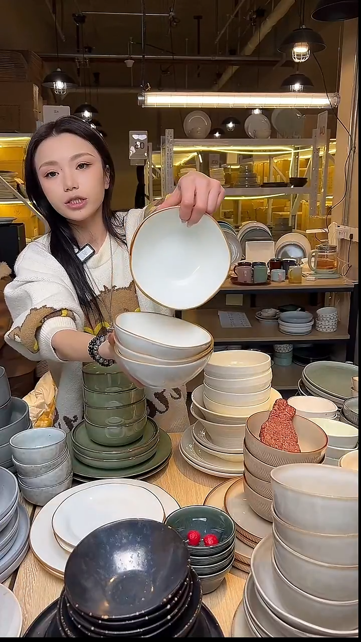 瓷28外贸尾货窑变釉下彩默外微瑕