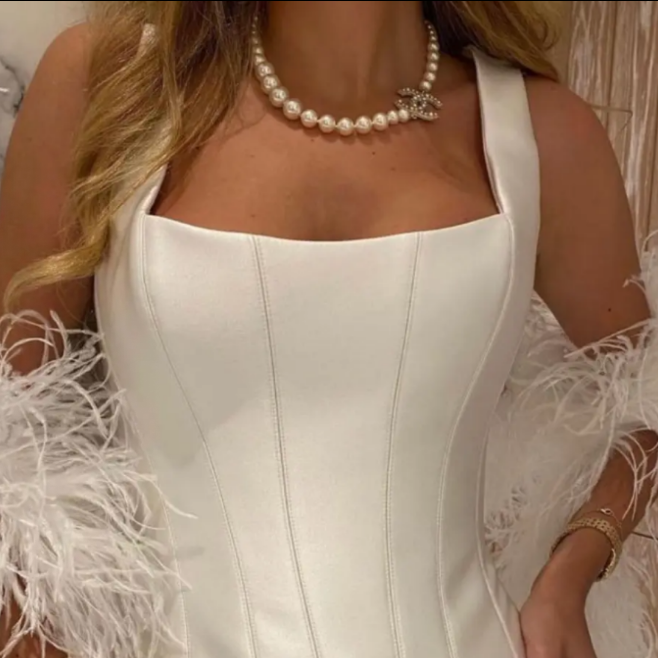 minirabbitC字母 吊坠 项链 女款 白色