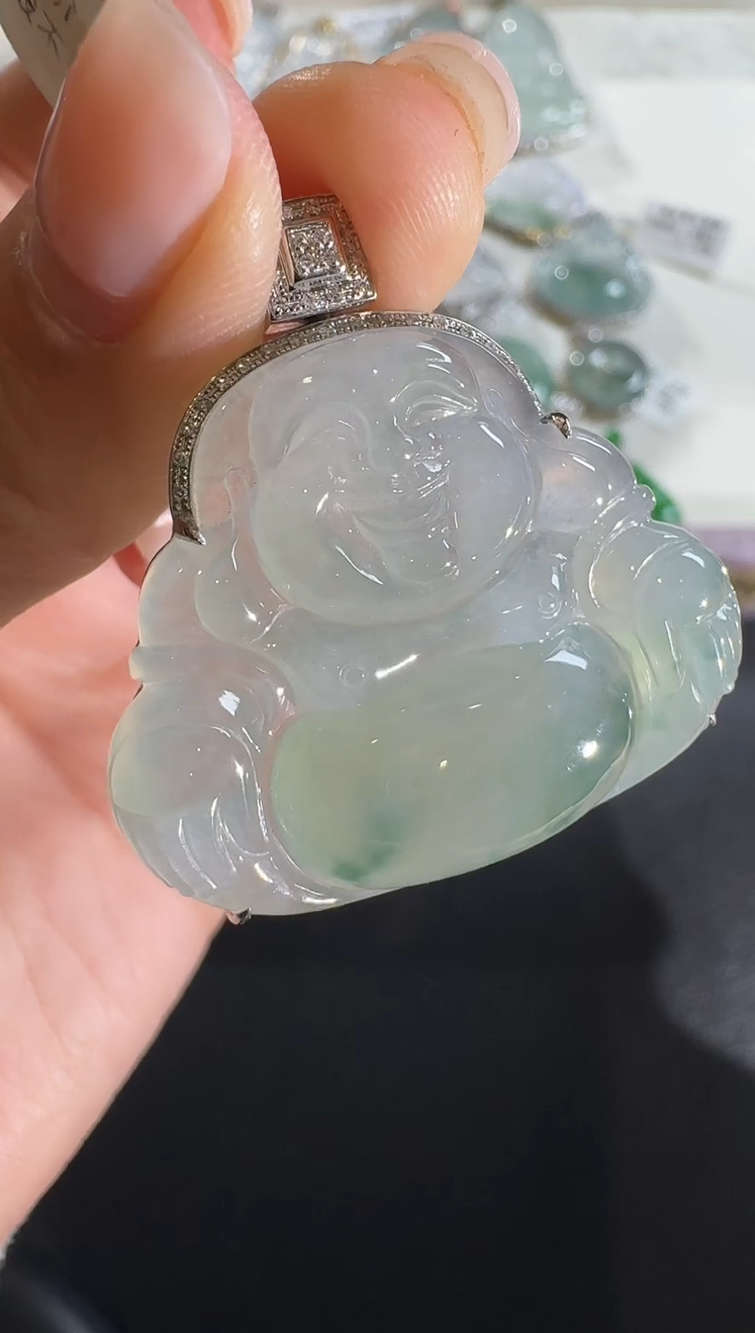 【闪购商品】翡翠颈饰18K金镶嵌【新春福利】钻石镶嵌