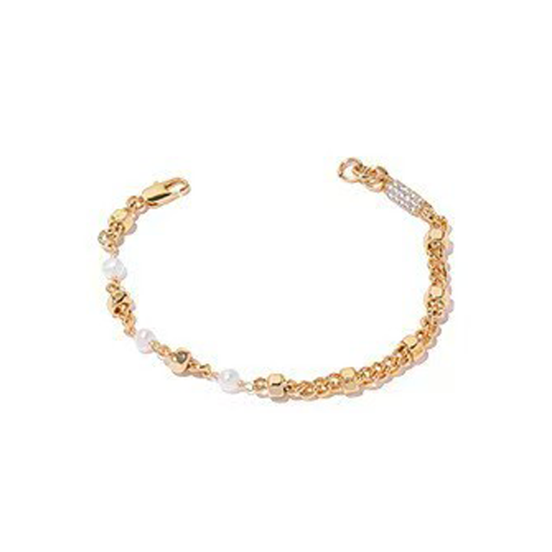 FXM/梓珊 合金仿珍珠手链 镀K金 螺帽珠珠手链 ZR-C258