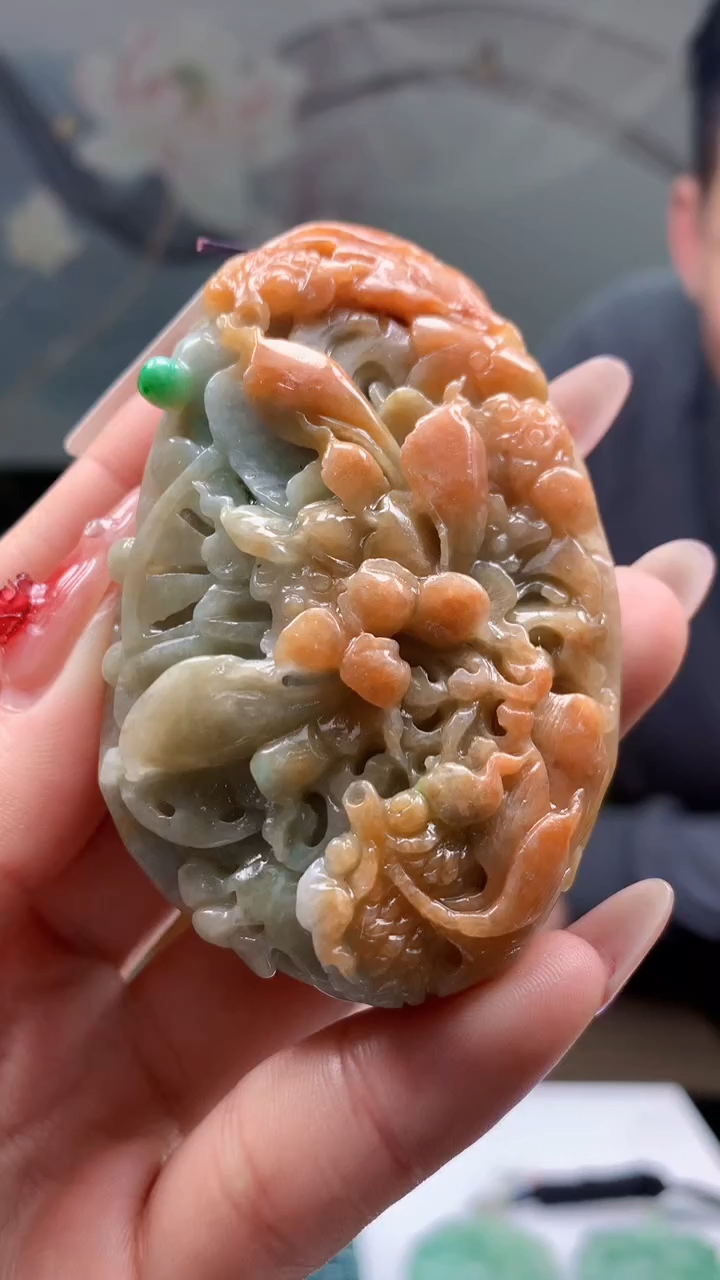 【闪购商品】定制翡翠未镶嵌1044ry-毛货挂件28