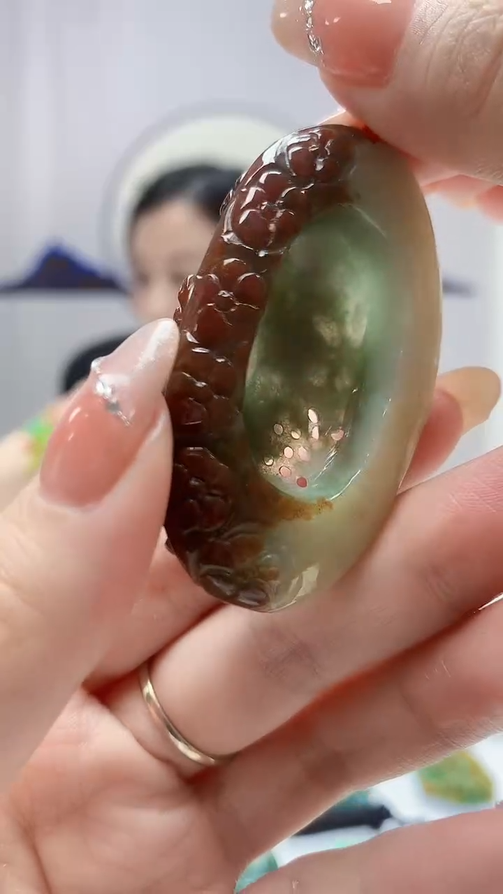 定制翡翠未镶嵌4852DD-毛货挂件