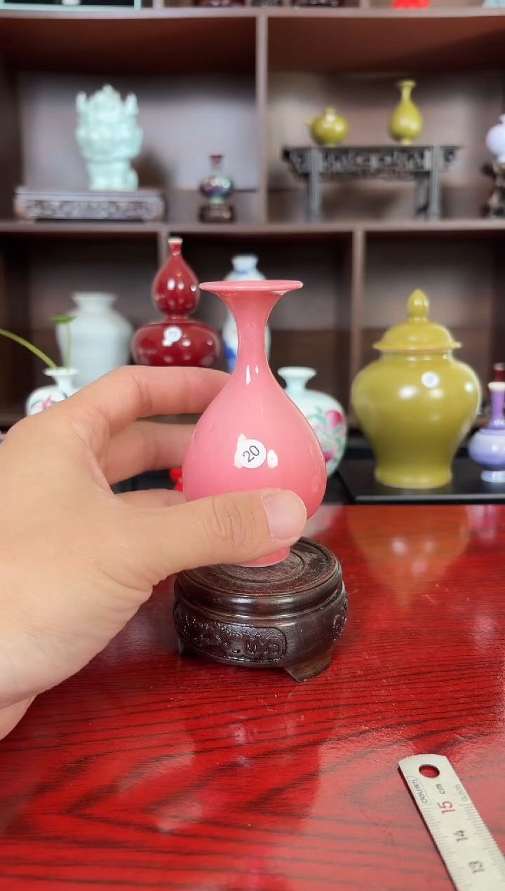 摆件瓷12.28早微瑕小花瓶摆件20