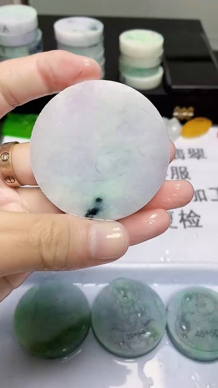 翡翠裸石缅甸天然翡翠A货642