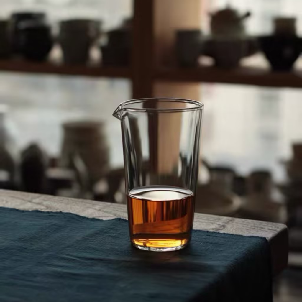 明尚德高硼硅玻璃泡茶杯玻璃水杯家用耐热简约