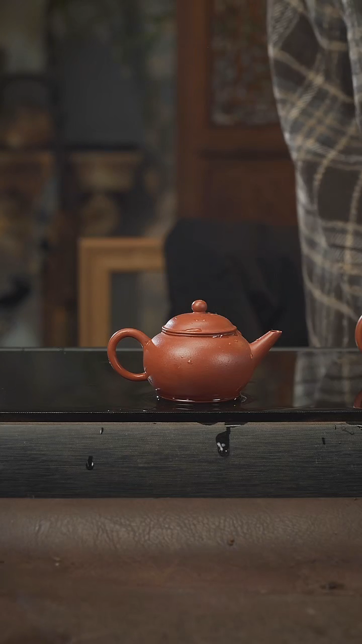 茶壶紫砂好**.水平，朱泥，70cc
