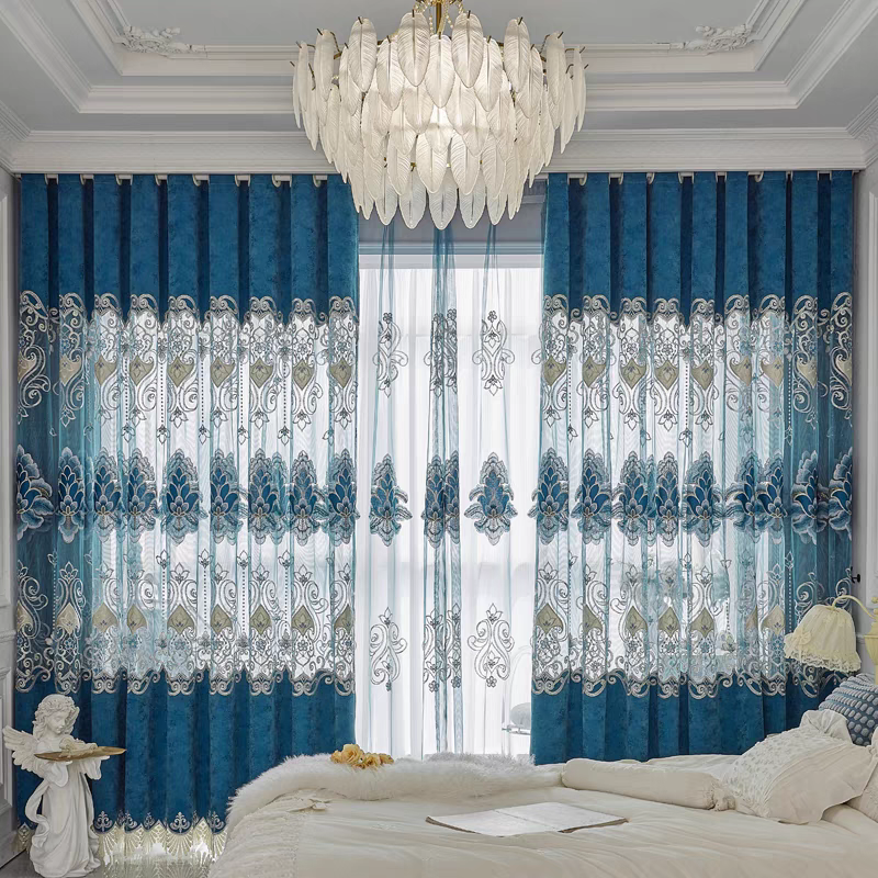 欧式新款加厚2025遮光卧室窗帘布艺客厅定做任意尺寸厂家柯桥窗帘