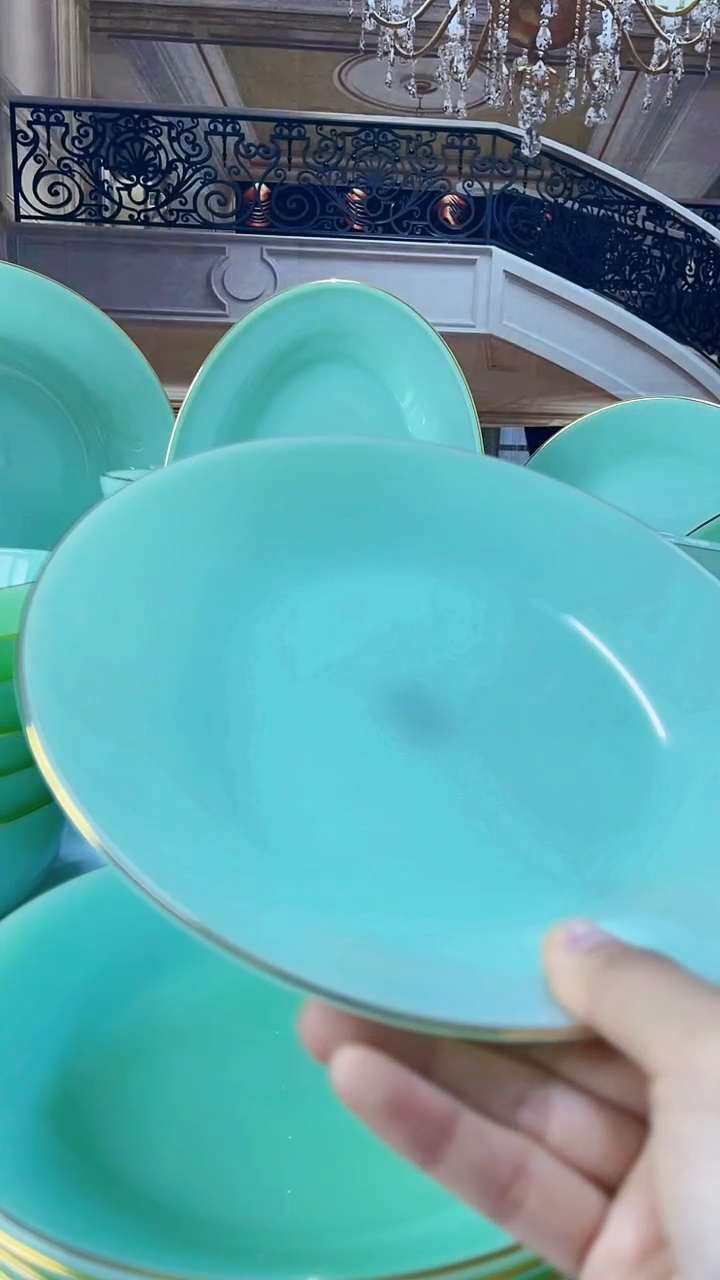 【闪购商品】...8英寸深盘10个  玉瓷【贝美】