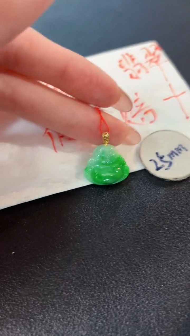 【闪购商品】翡翠颈饰18K金镶嵌缅料A货/支持复检/一件