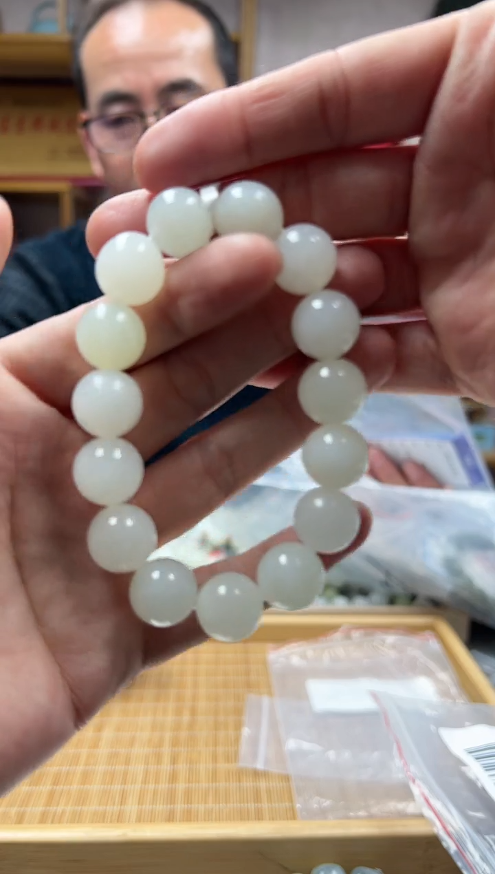 【闪购商品】和田玉手链未镶嵌14冰白