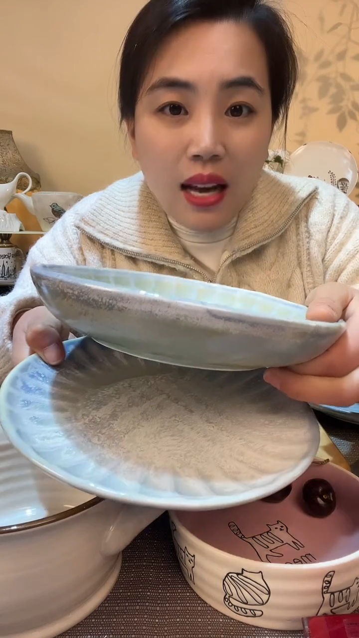 【闪购商品】瓷片2个盘子 微瑕介意勿拍