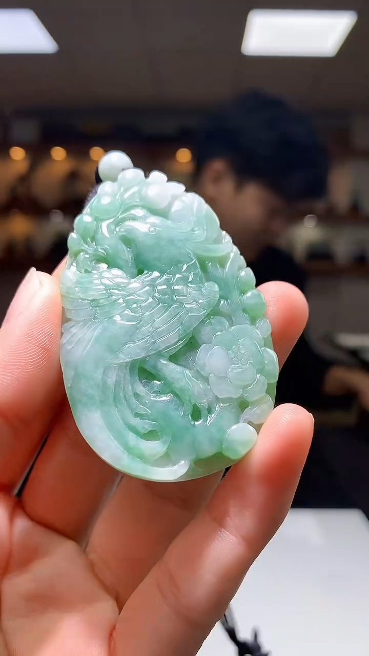 【闪购商品】定制翡翠未镶嵌1087hm-毛货挂件25