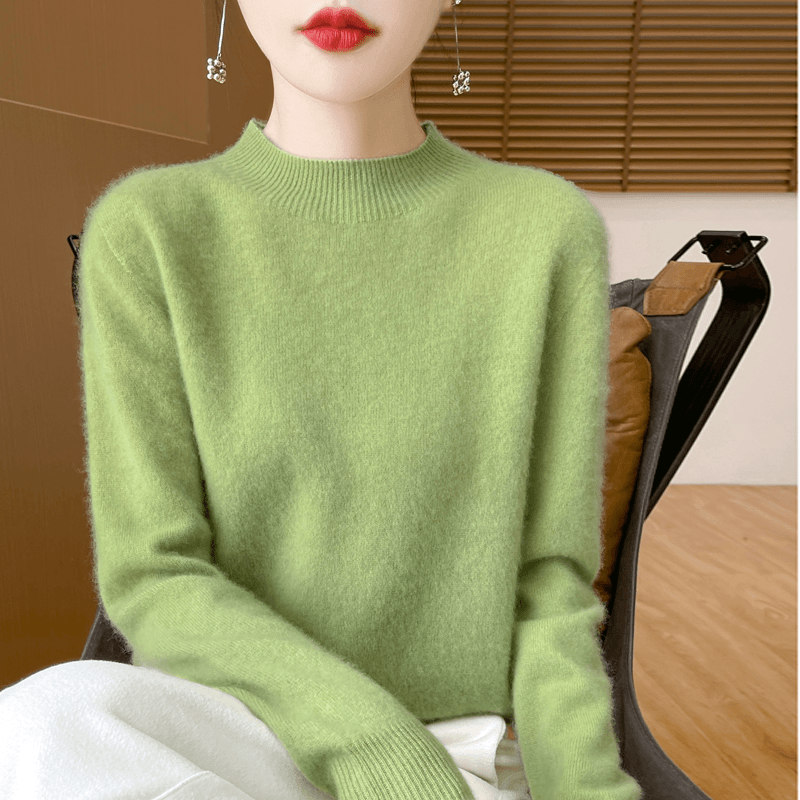 青青子吟~秋冬新款一线成衣半高领纯羊毛衫女打底外传 DMR-001