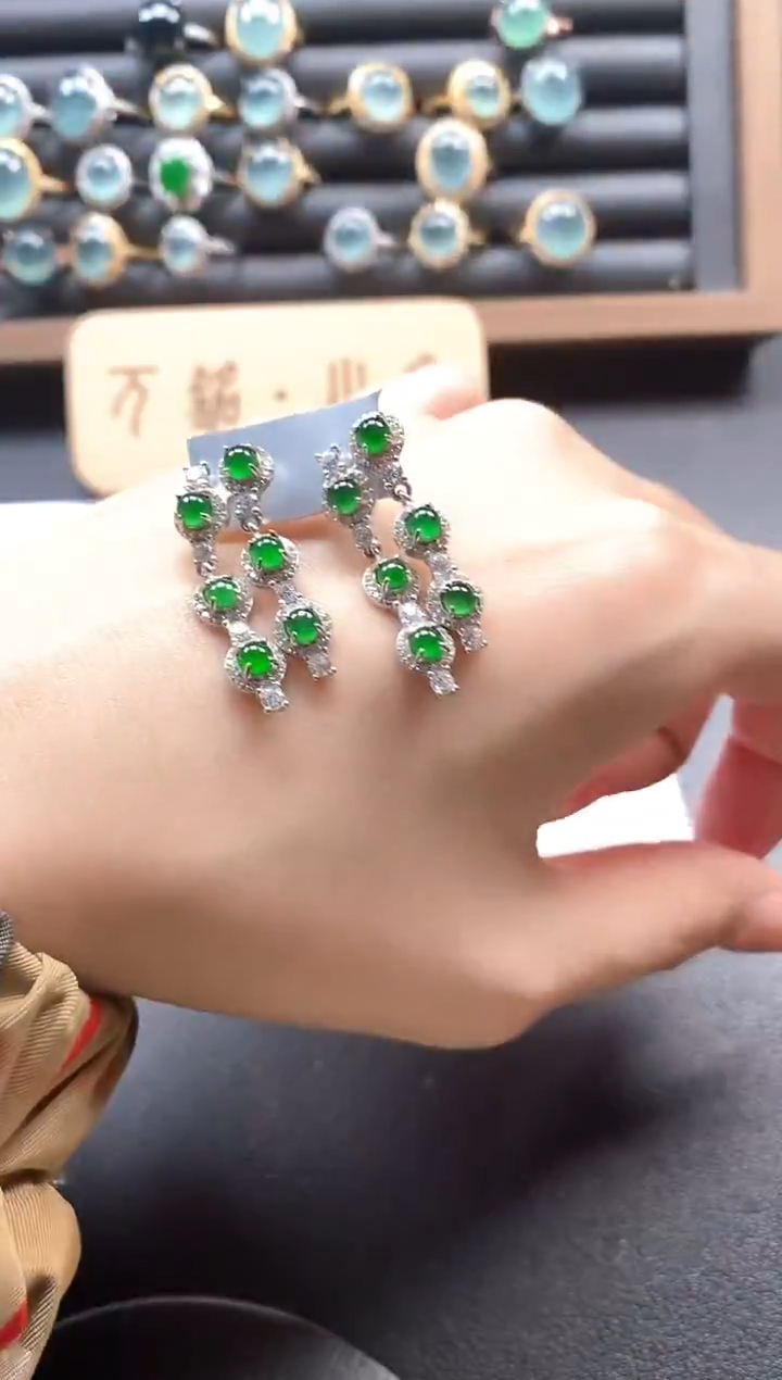 银S925镶嵌戒指翡翠51151