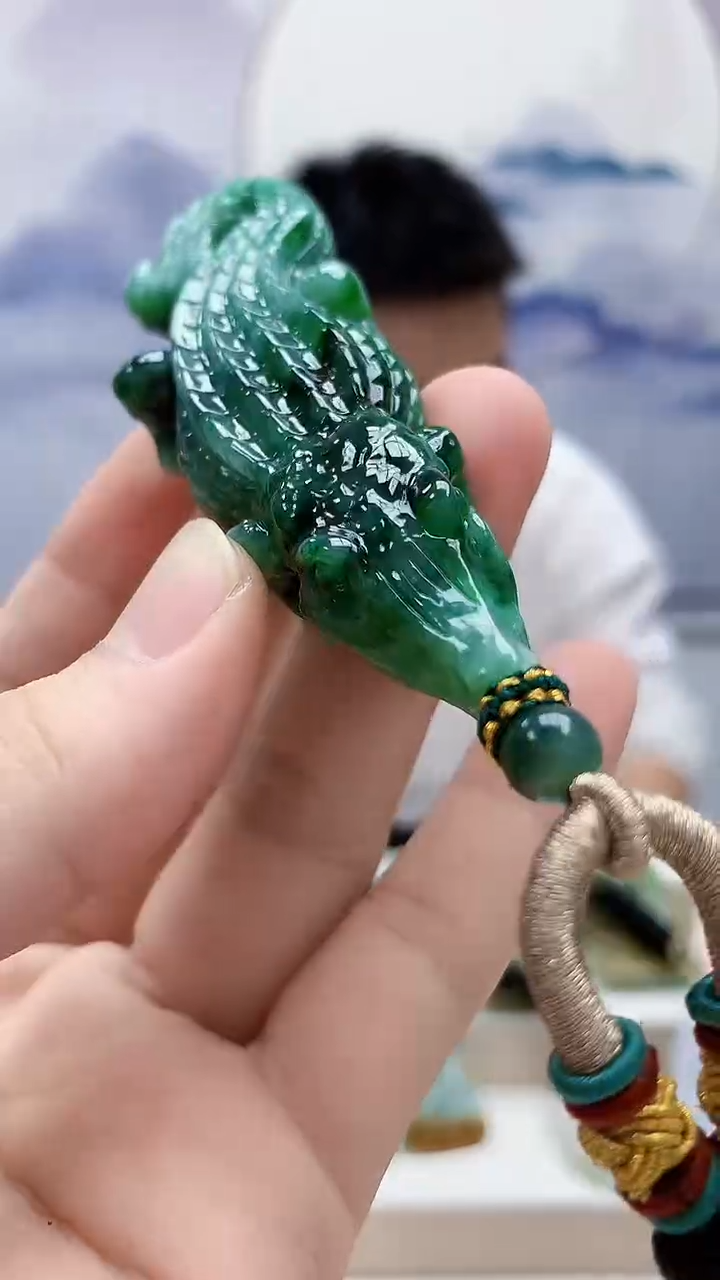 未镶嵌定制翡翠雨***…5028bb-毛货挂件75