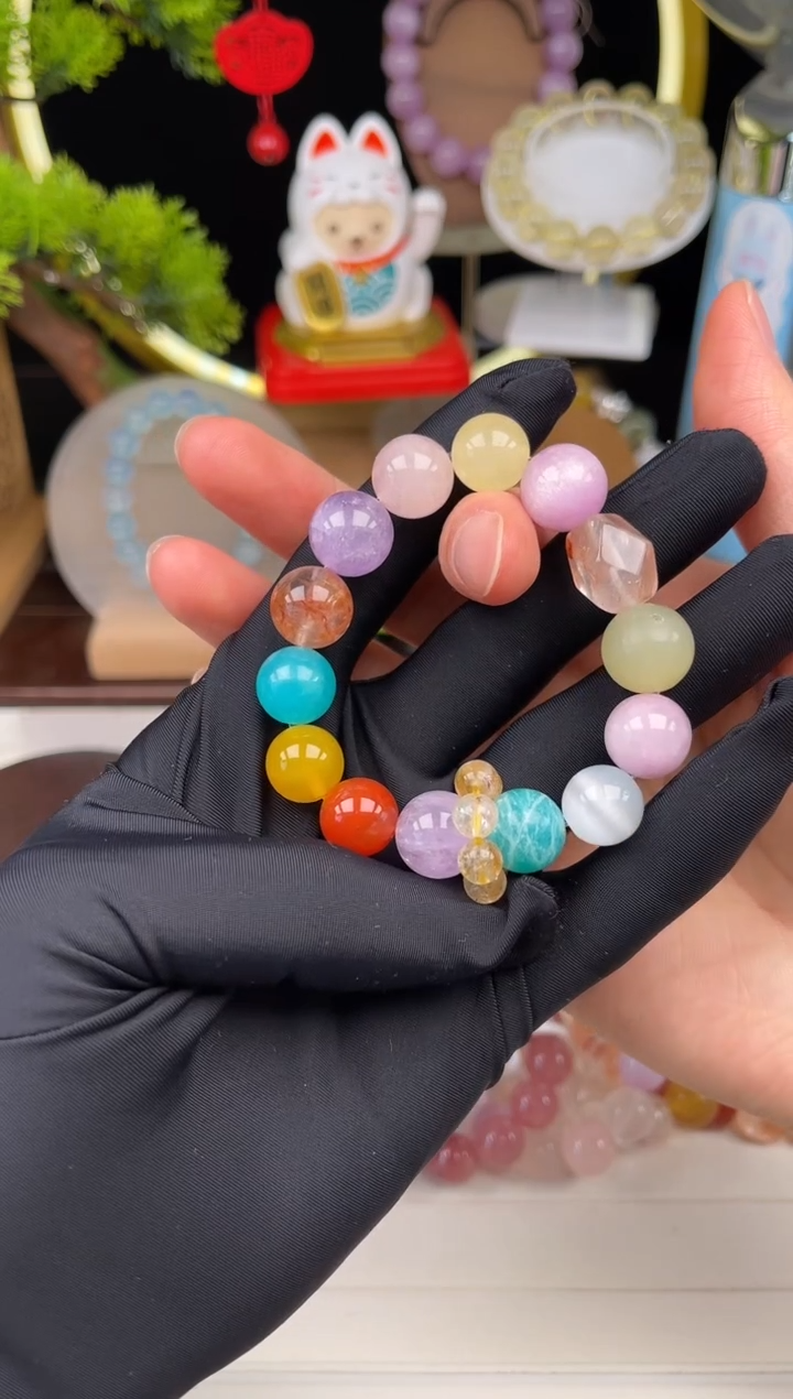 未镶嵌手链水晶多宝设计款